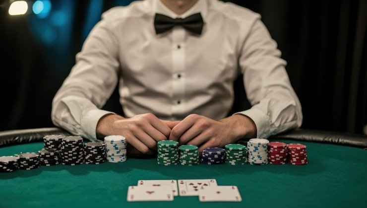 Betting interface and game controls on bank303 slot blackjack table